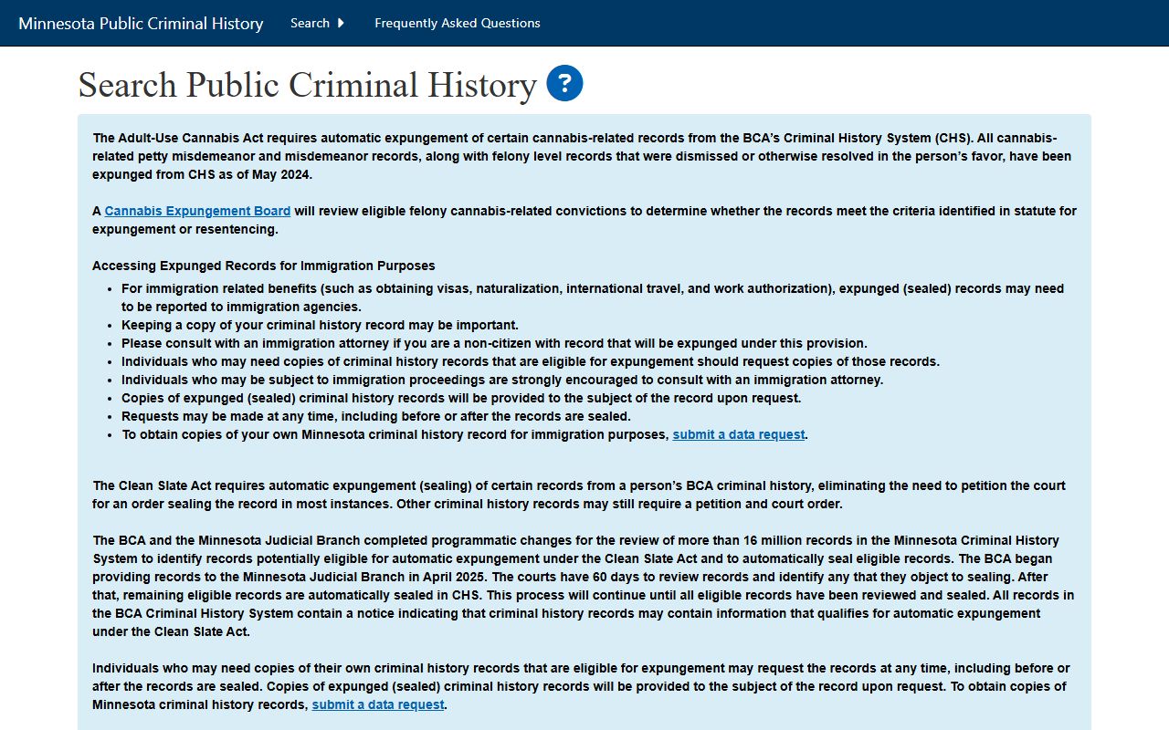Stearns County court records after jail arrest BCA criminal history search